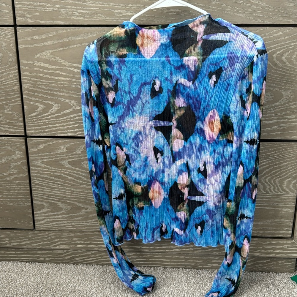 Topshop sheer floral top